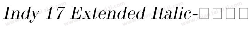 Indy 17 Extended Italic字体转换